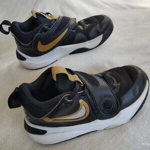 Nike Boy's Black and Gold Colored Mid-Top Athletic Shoes Youth Size 13.5C